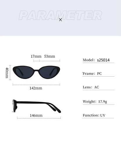 Mini Cat Eye Sunglasses Black 