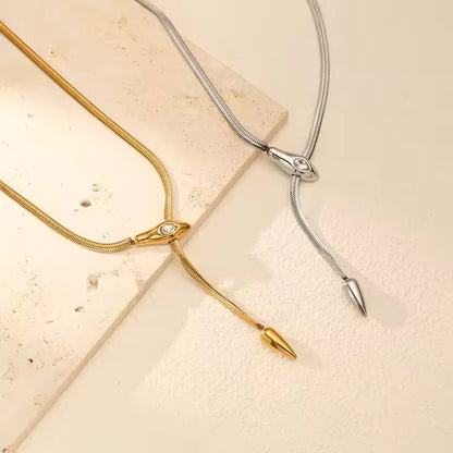 Serpent Knot Silver Necklace 