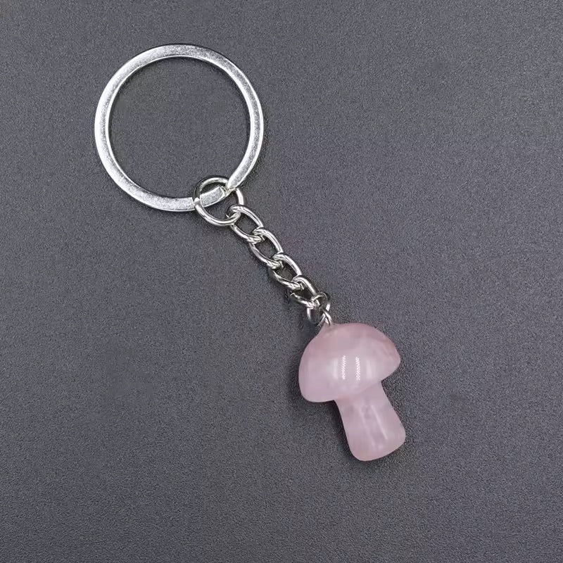 Healing Crystal Mushroom Key/Bag Charm Pot Luck