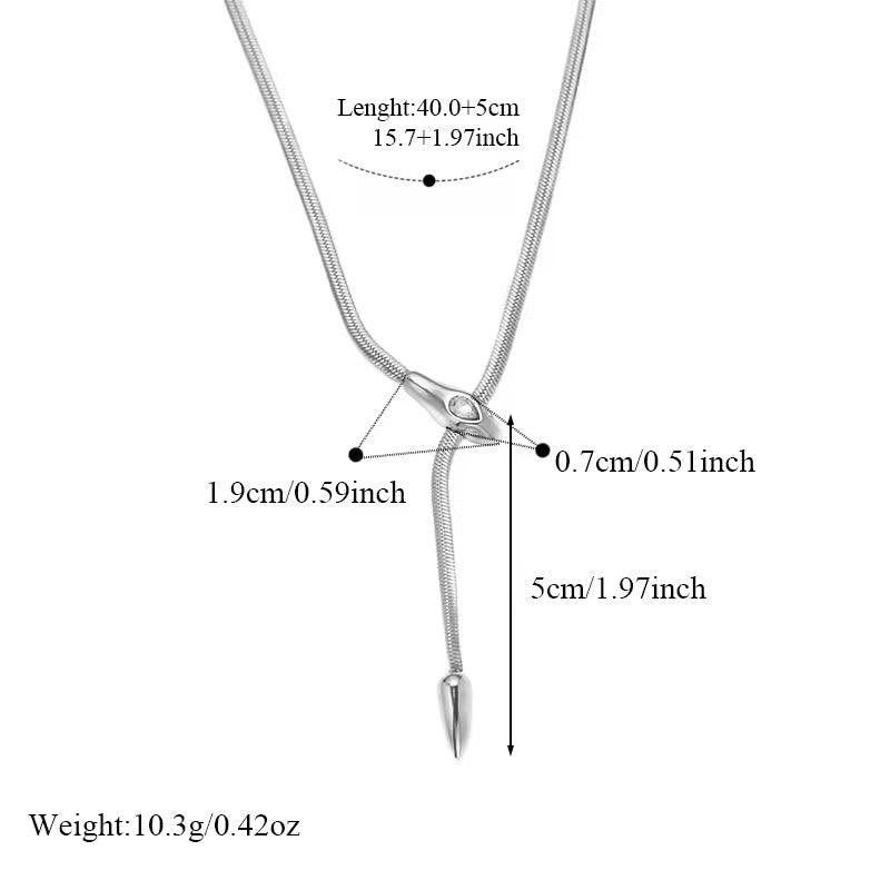 Serpent Knot Silver Necklace 