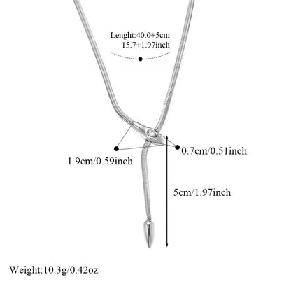 Serpent Knot Silver Necklace 