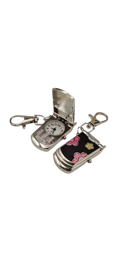 Watch Flip Phone Key/Bag Charm Blue