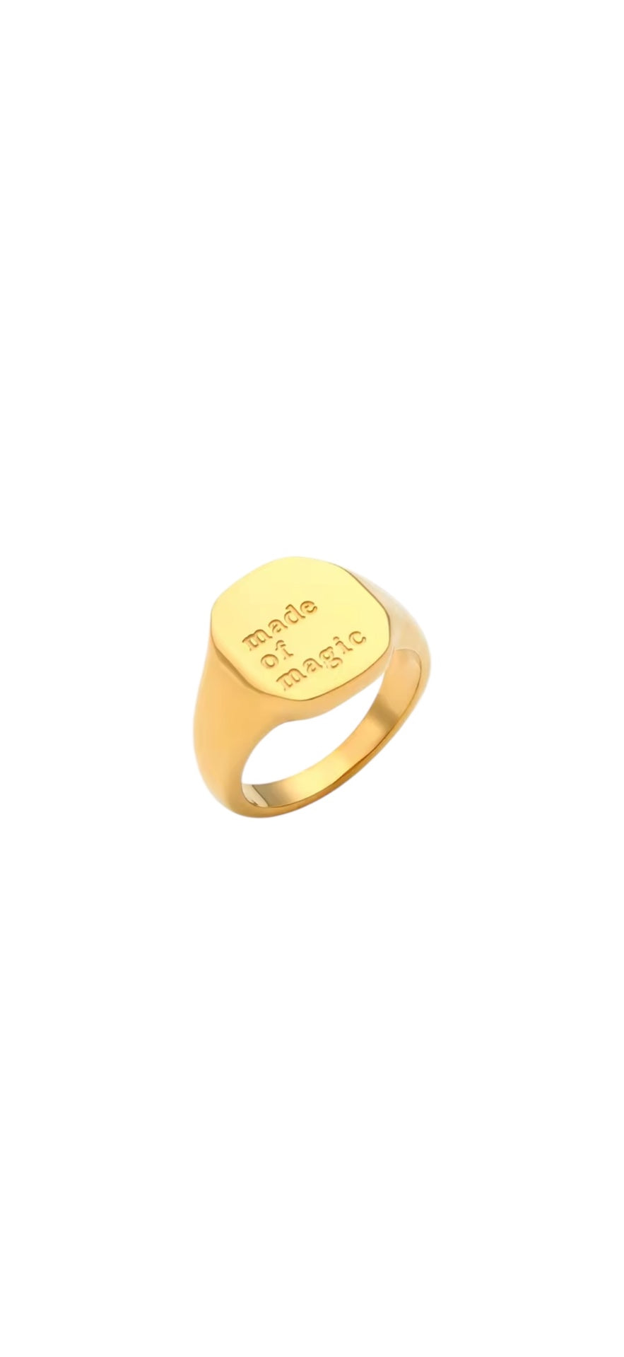 Gold Made Of Magic Signet Ring Size 7