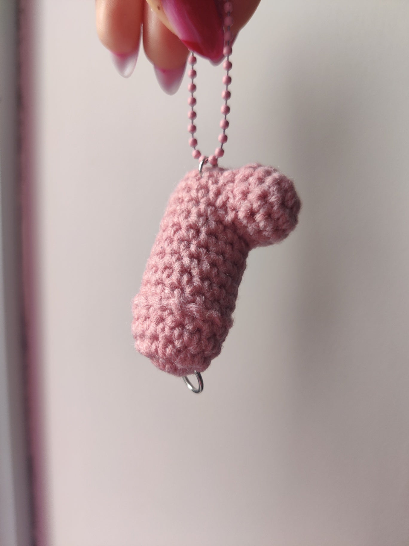 Crochet pink willy