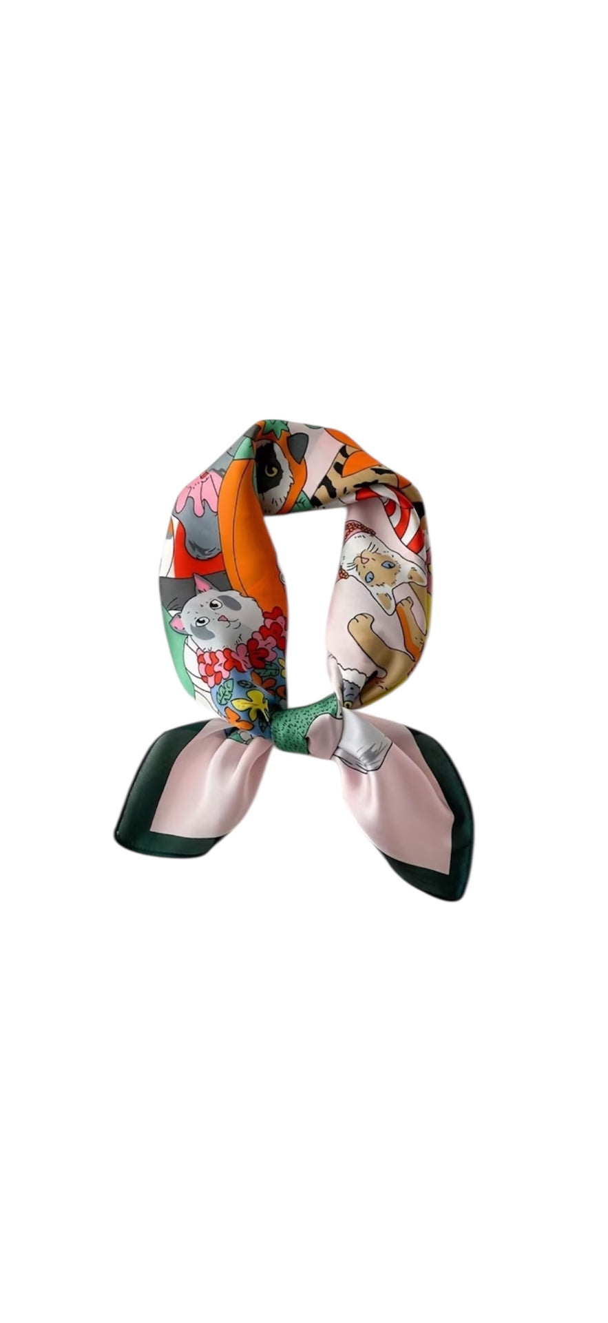 SATIN CAT SCARF