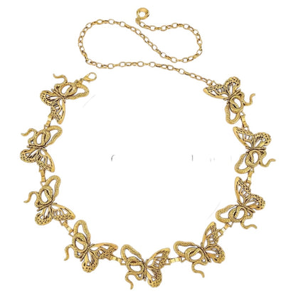 Gold Butterfly Snake Chain Belt