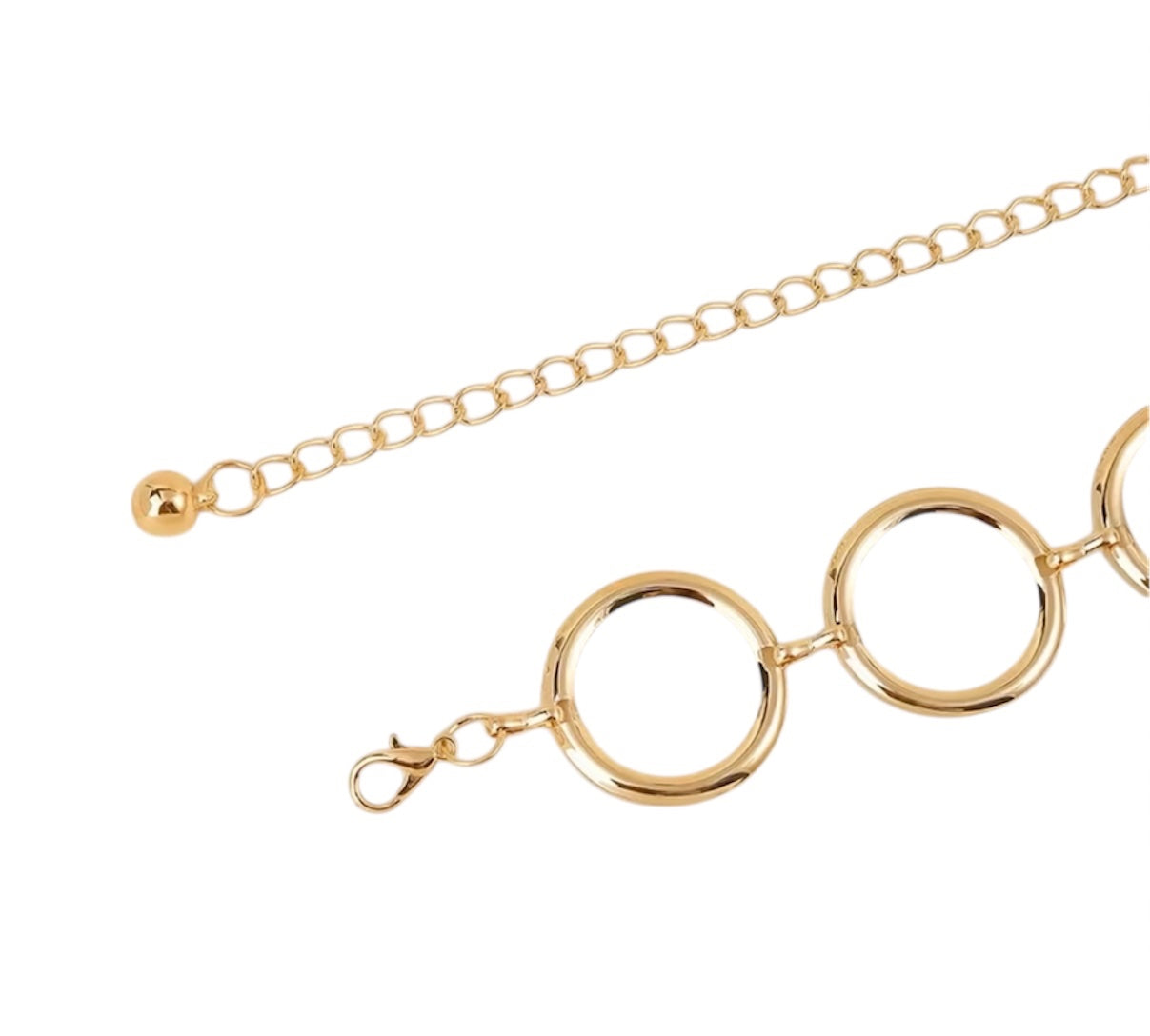 Studio 54 Gold Circle Chain Belt 