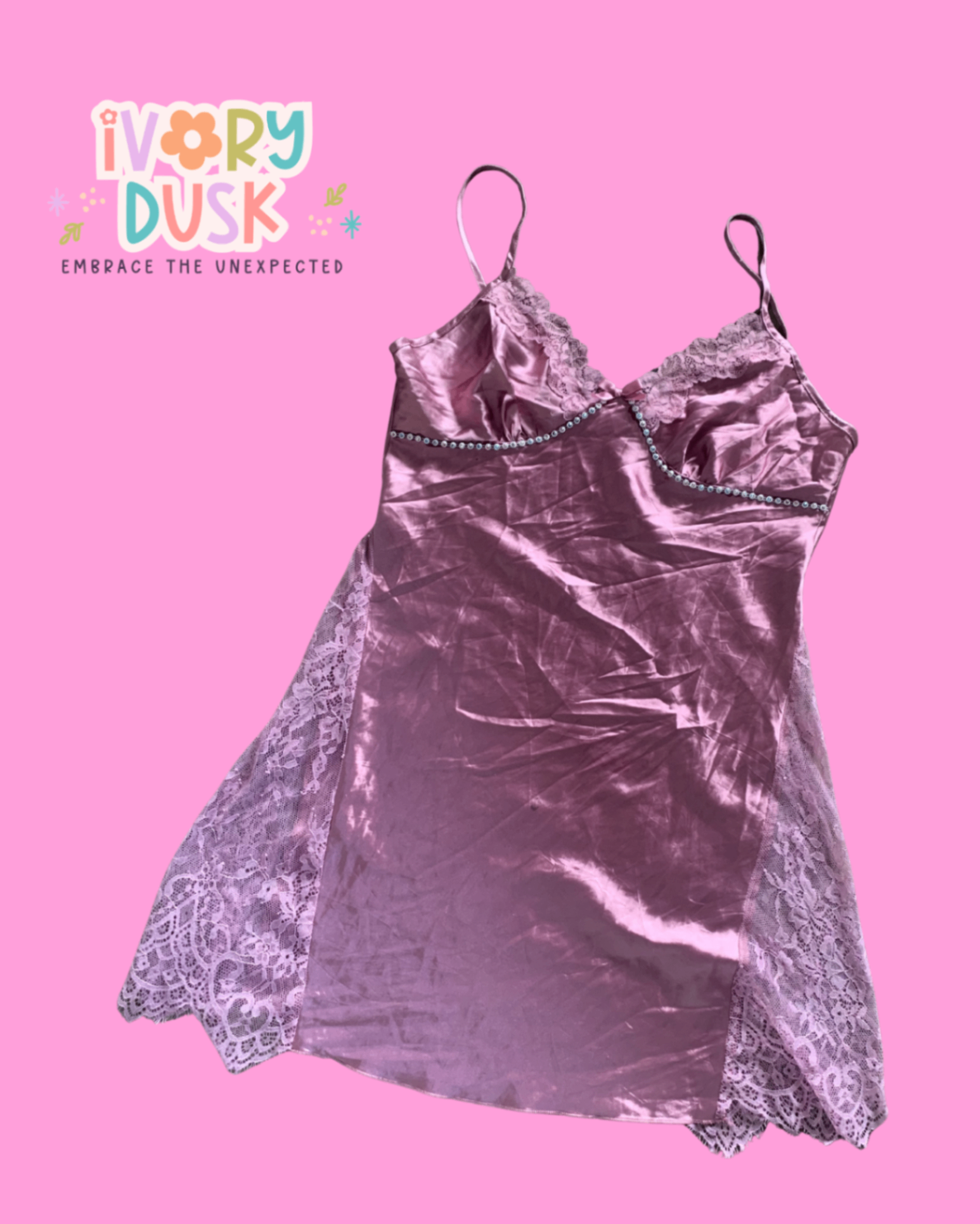 Upcycled vintage slip dress