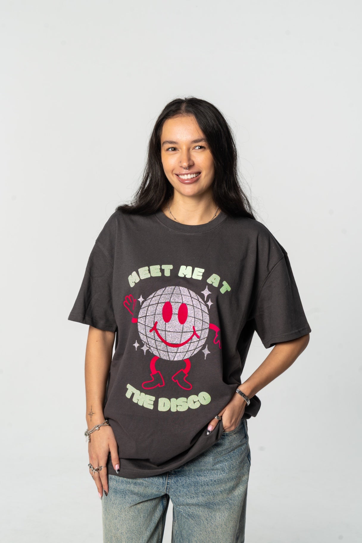 Disco Dave Grey T-shirt - small 