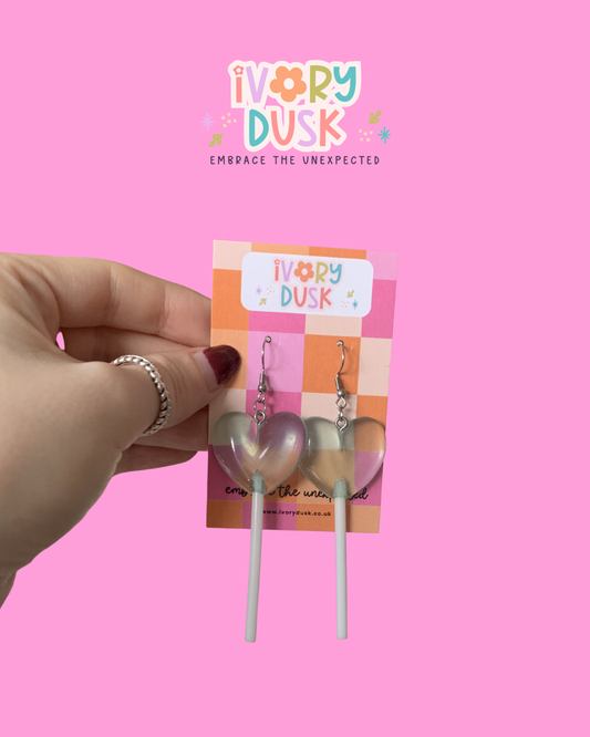 Pink lollipop earrings
