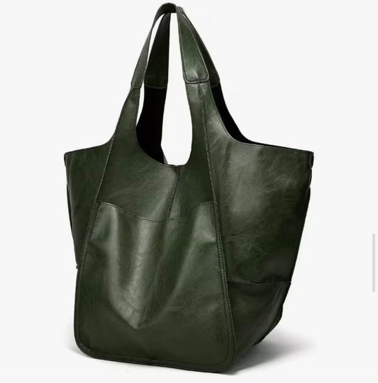 Green oversized Tote Bag