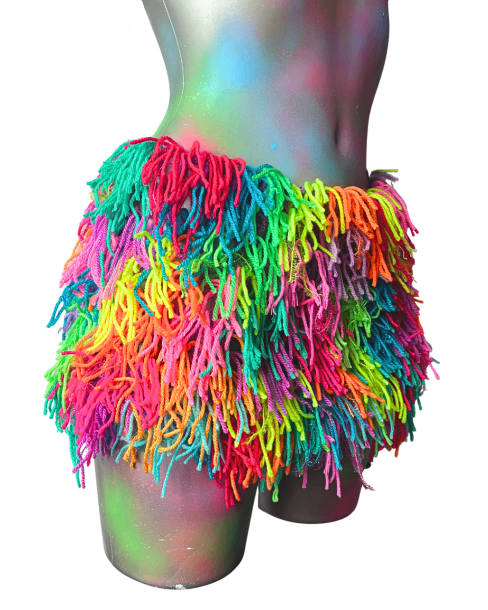 Rainbow fuzz skirt S/M THE MAGIC LABEL