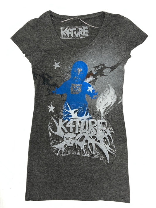 K4TURE grey longline top