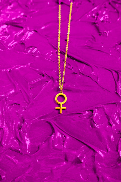 Gold venus necklace - 16 inches