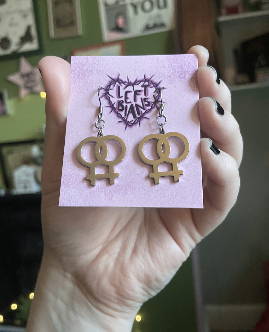 Silver Double Venus earrings 