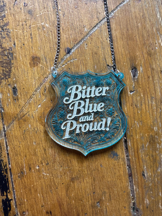 Bitter blue and proud necklace