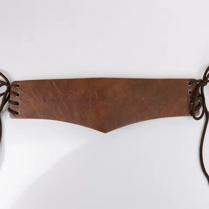 Brown Corset Tie Belt 