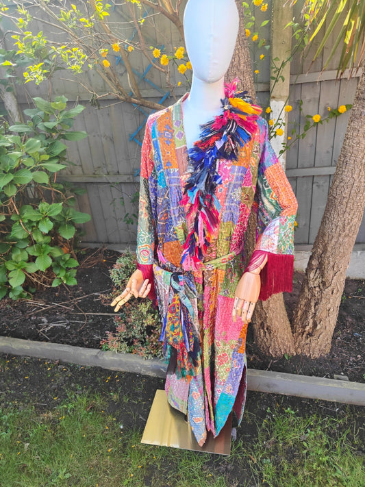 Fiesta kaftan with embroidered back
