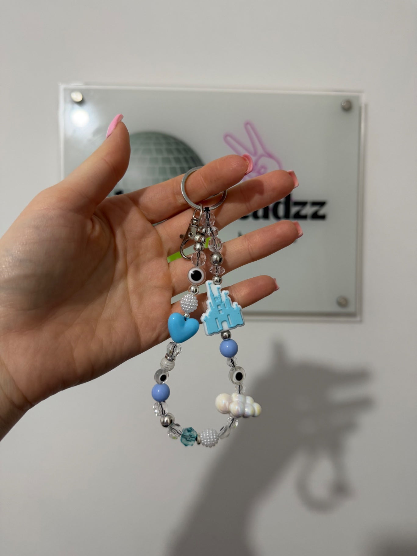 Blue ‘Disney’ keyring - silver