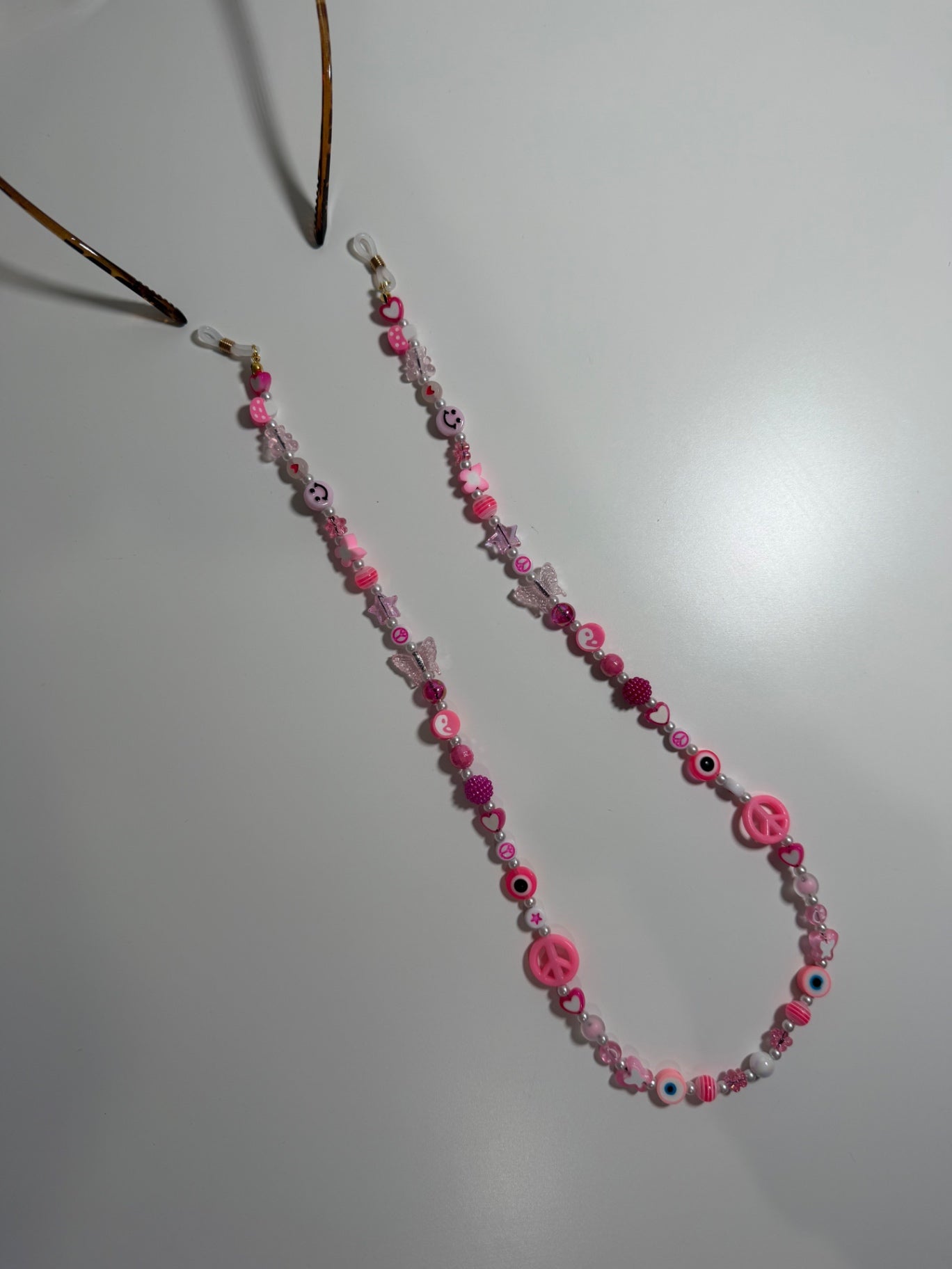 Tropical summer sunglasses strap - pink