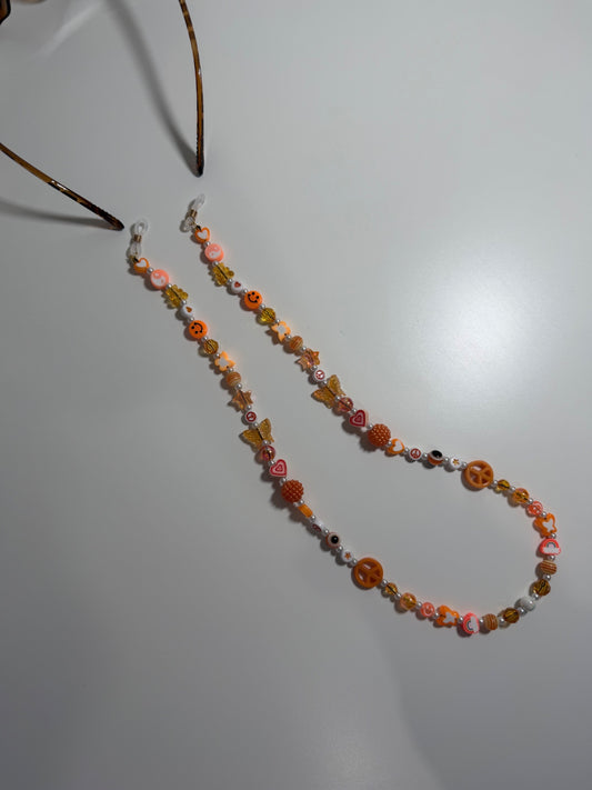 Tropical summer sunglasses strap - orange