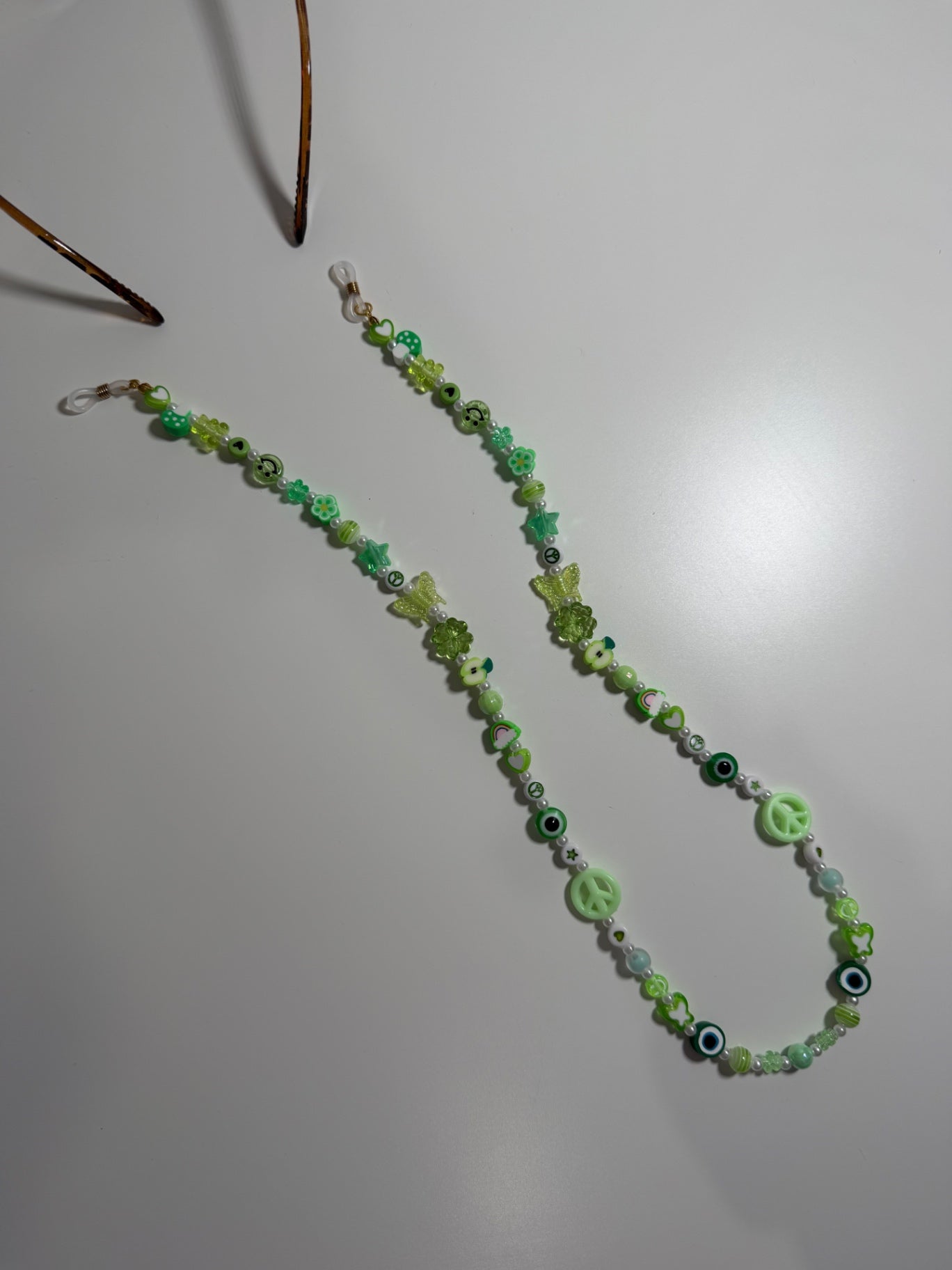 Tropical summer sunglasses strap - green