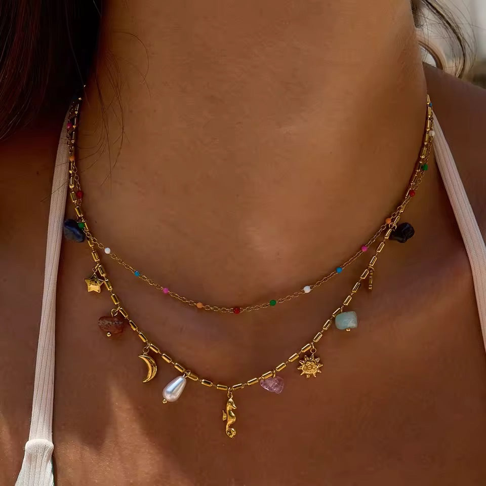 ✨ Moon Dance Talisman Charm Necklace Gold