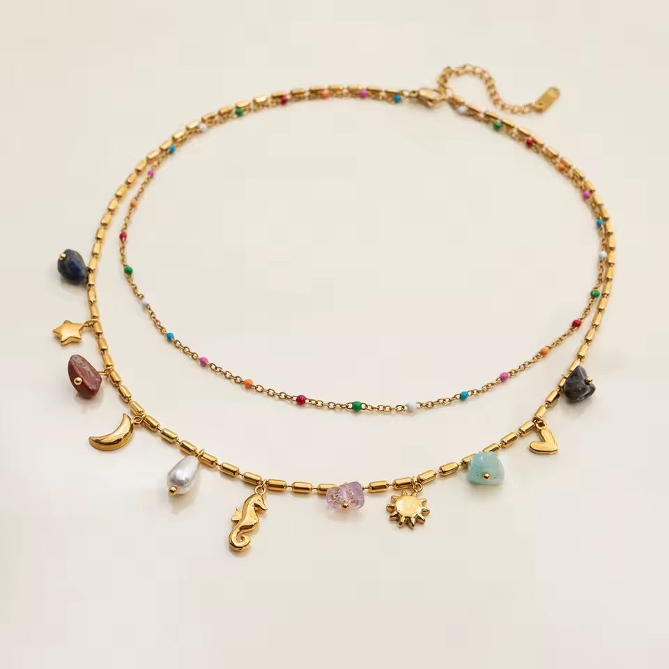 ✨ Moon Dance Talisman Charm Necklace Gold