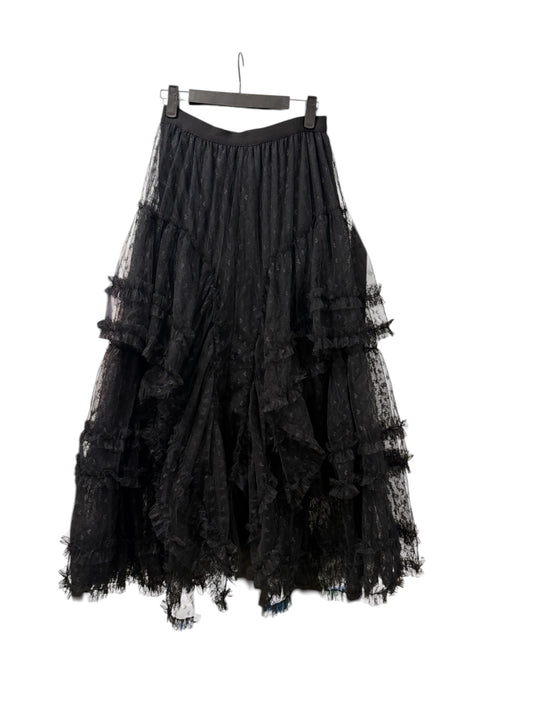 Black Love Heart Western Maxi Skirt