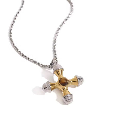 ✨ Warrior Tiger’s Eye Protection Cross