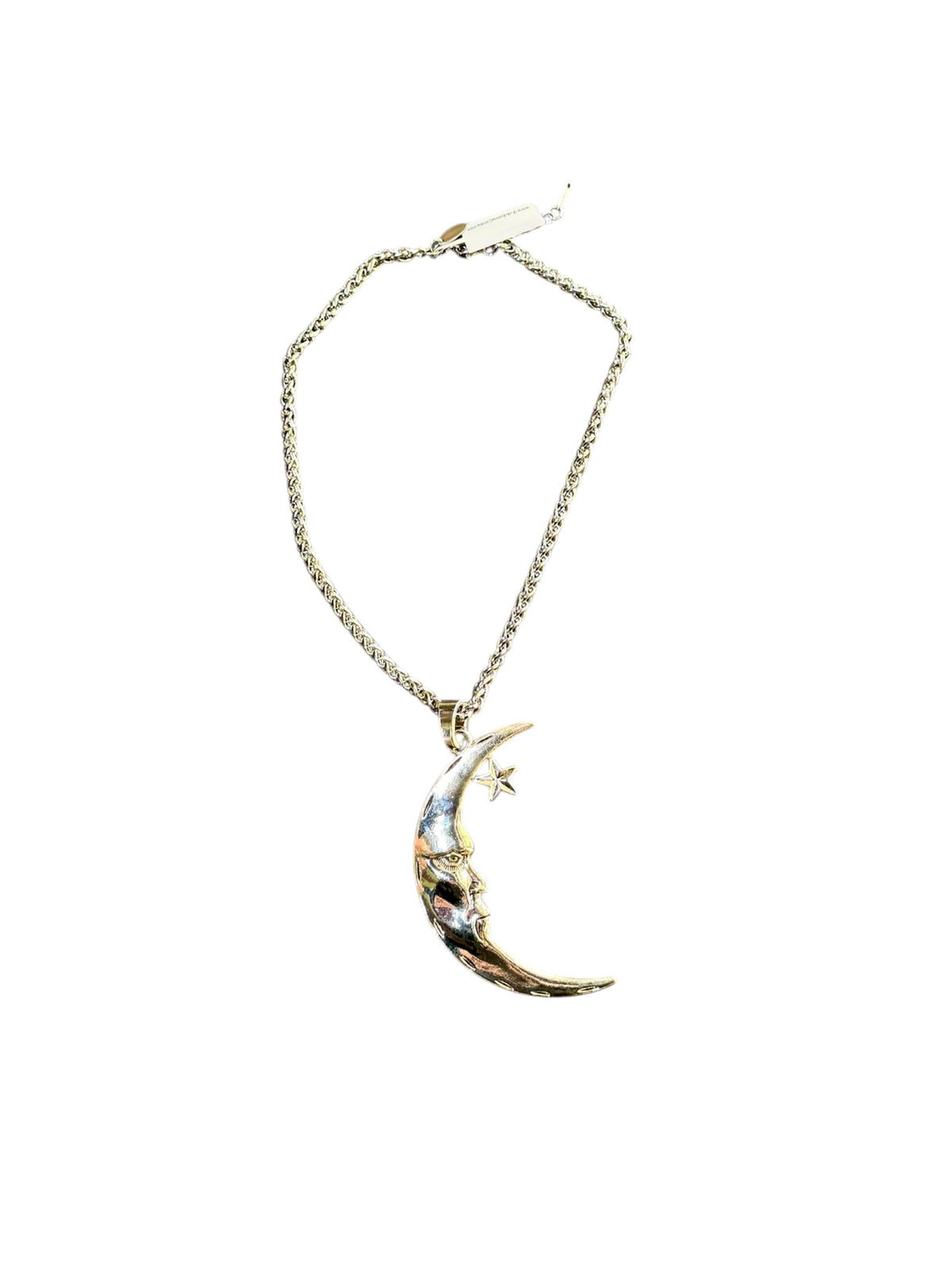 Moon Amulet Necklace Silver