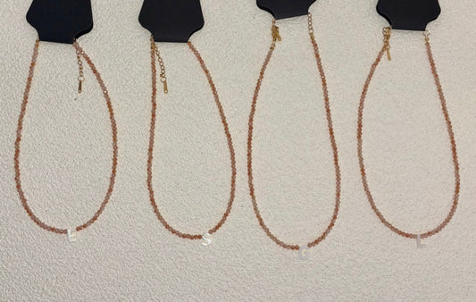 Beaded letter necklace 
