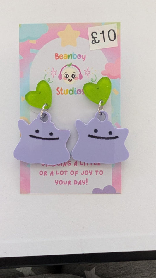 Purple Blob Earrings