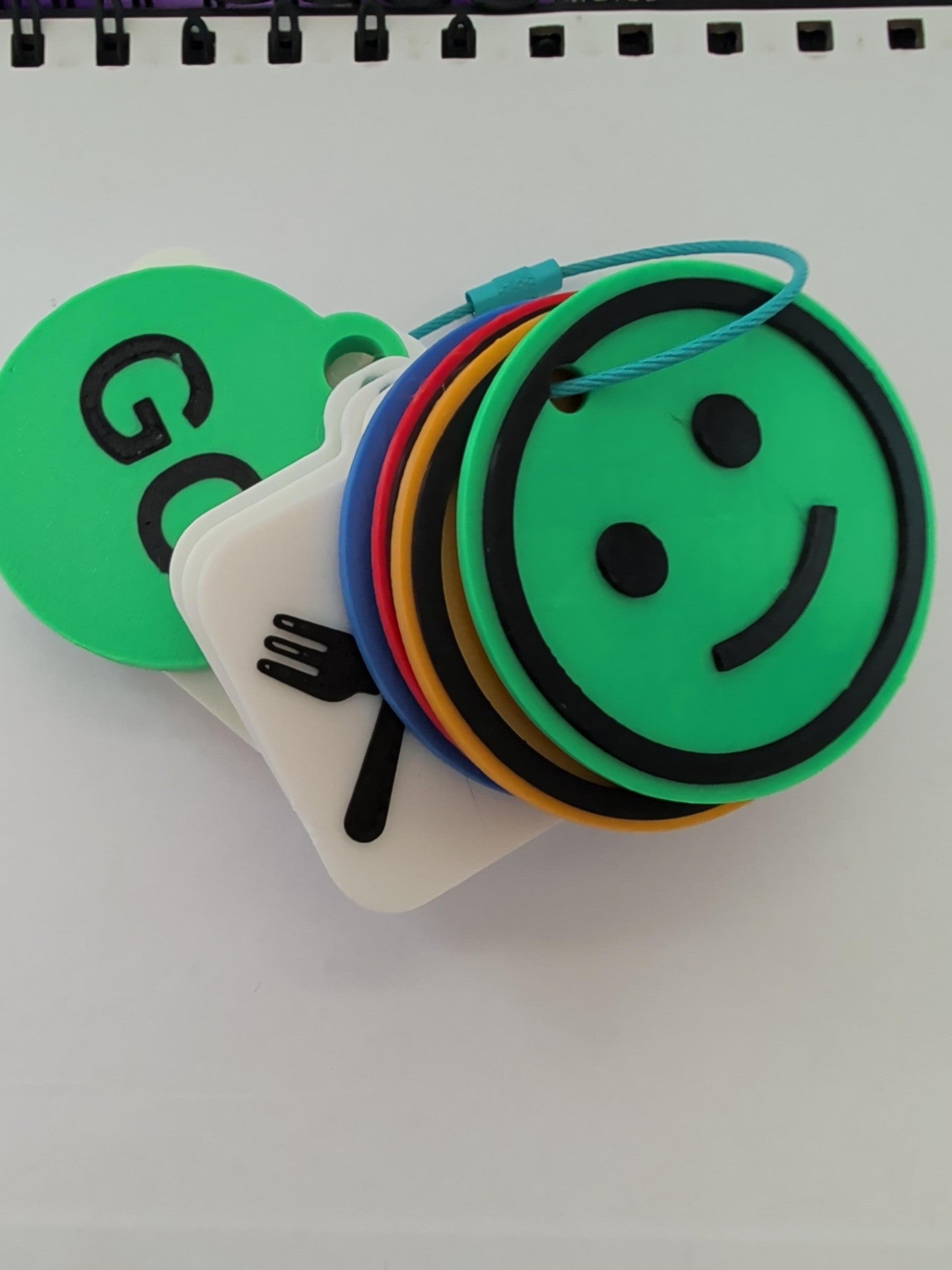 3d communication cards keyring