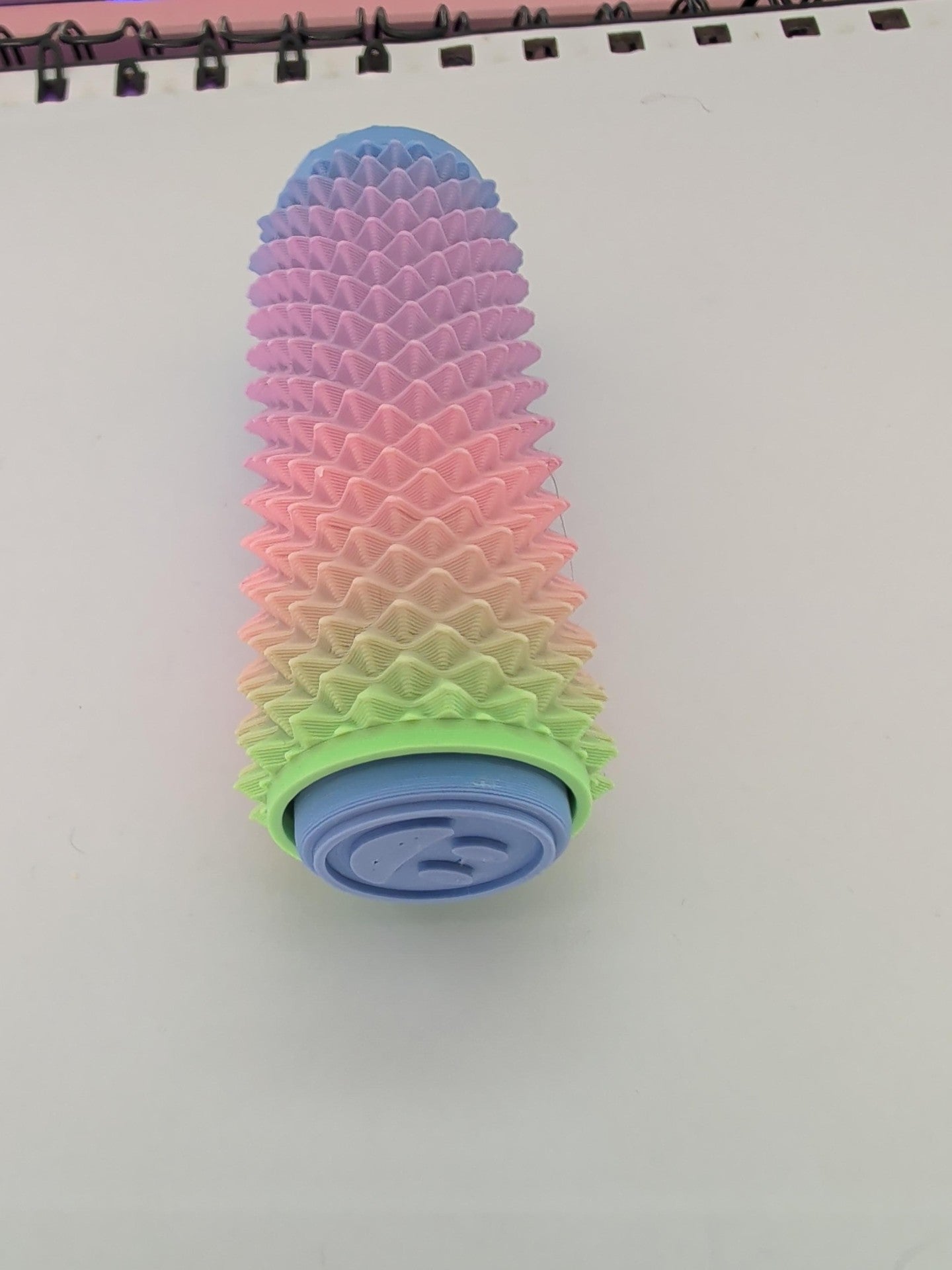 Spiky Smile Rainbow Keyring