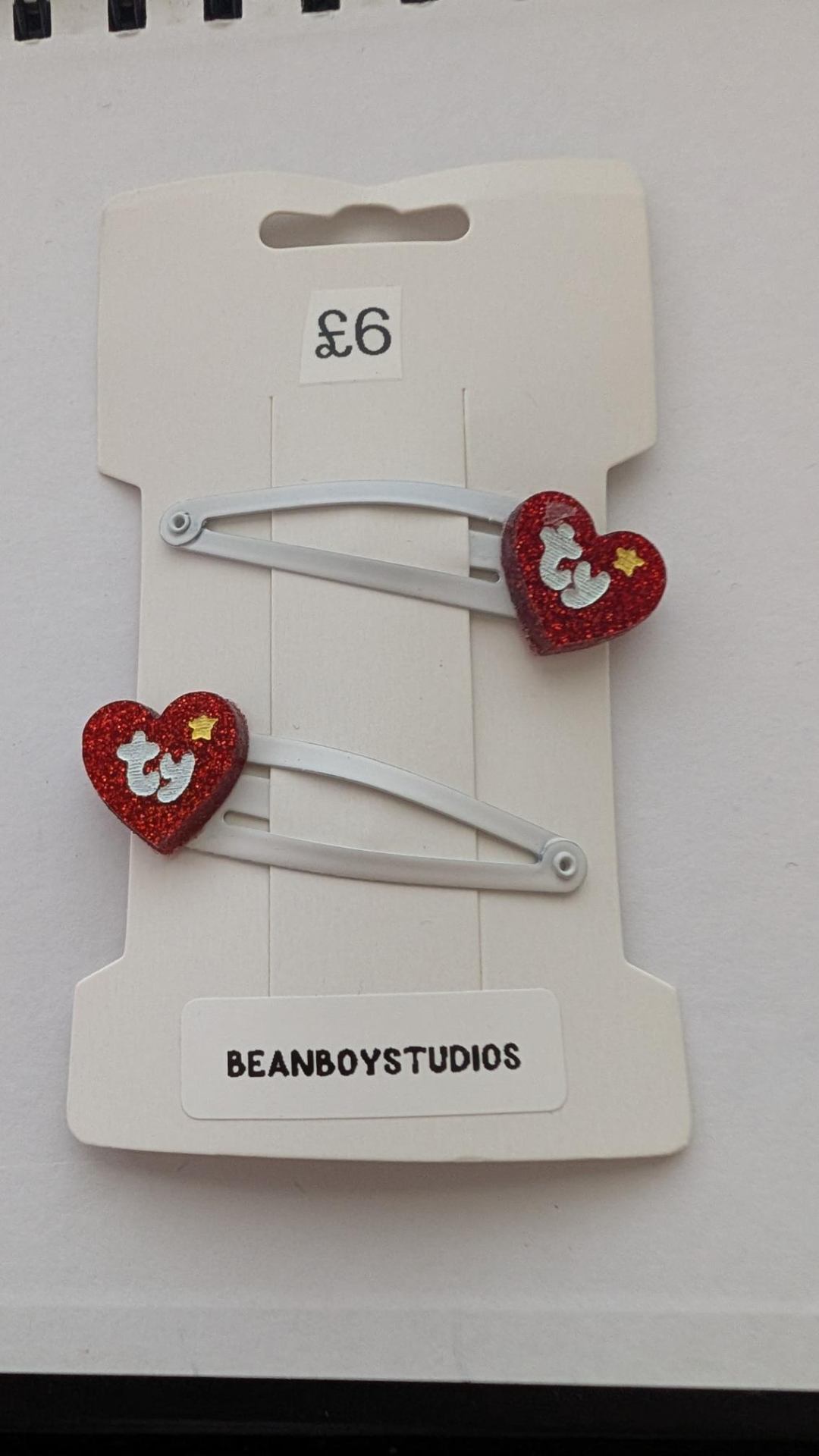 Ty White Hair Clips