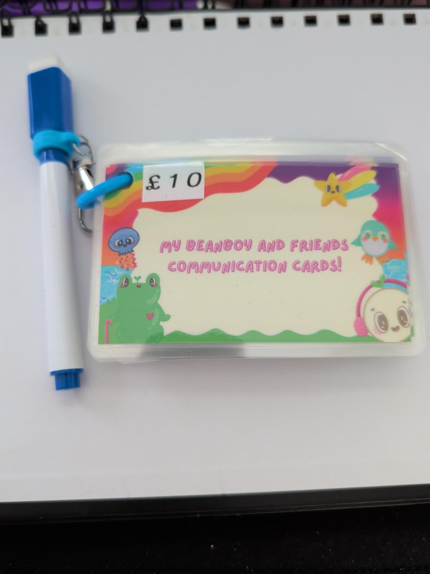 Beanboy & friends communication cards blue