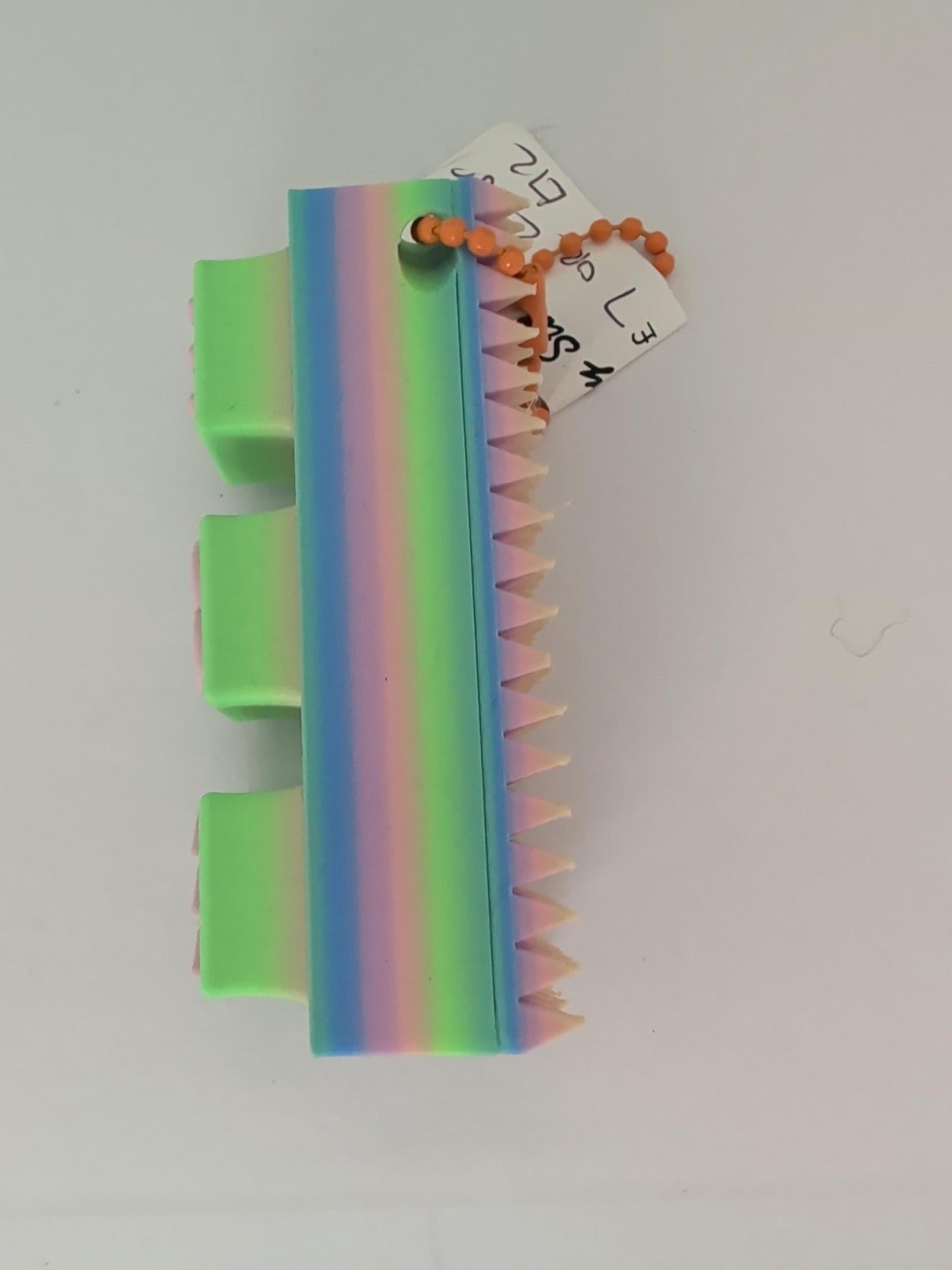 Spiky Brick Stim Clicker Keyring Green Star