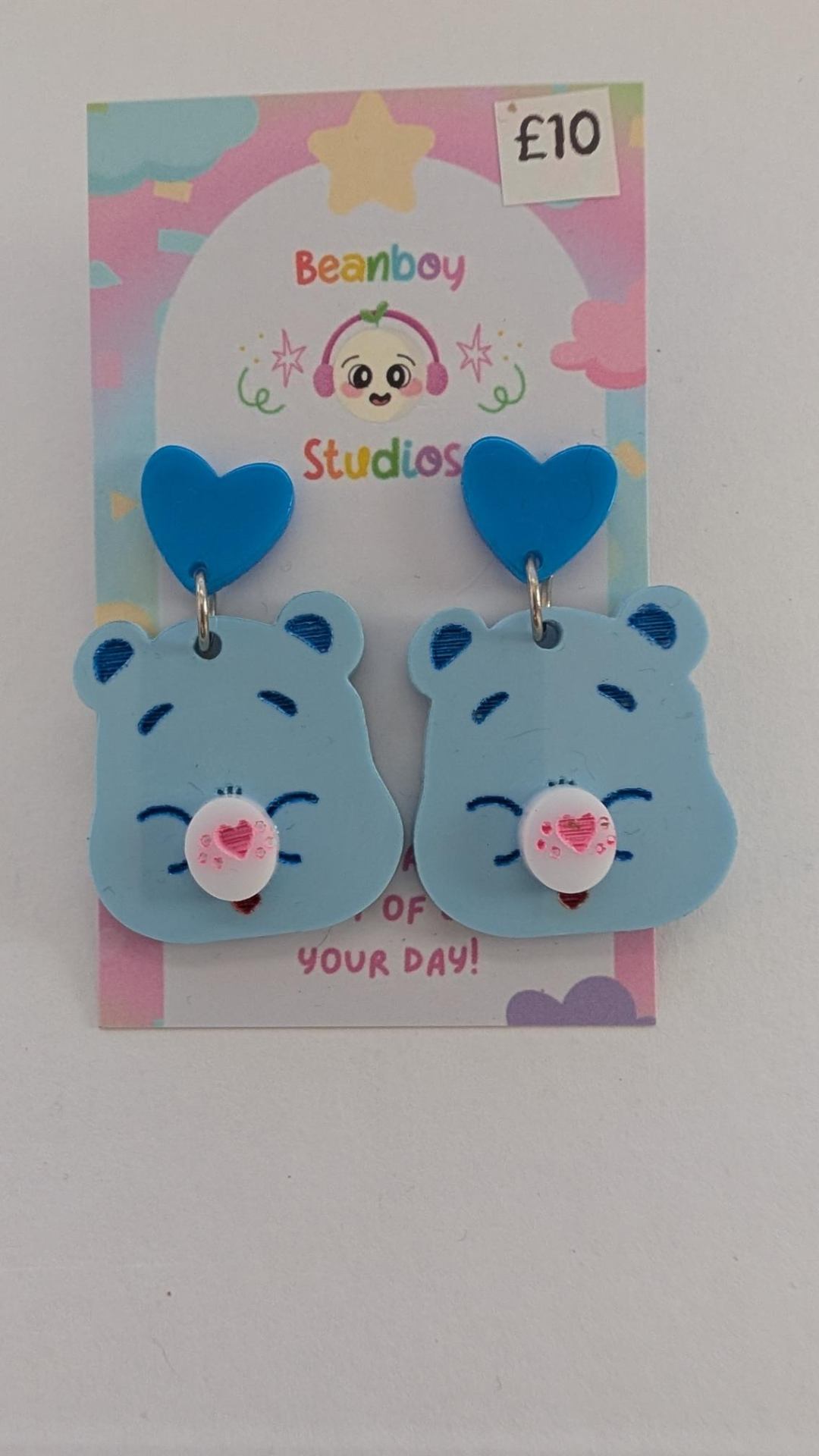 Blue Bear Earrings