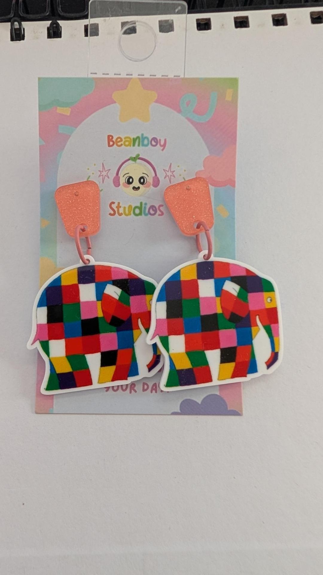Colourful Elephant Earrings