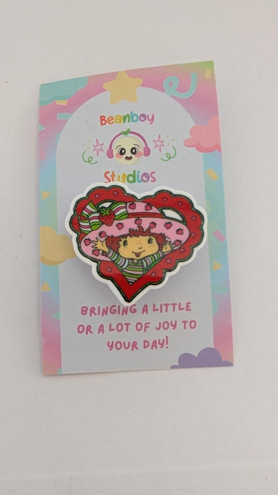 Strawberry Heart Pin Badge