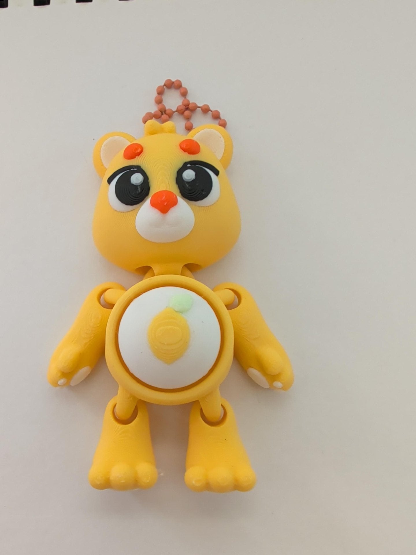 yellow bear clicker keychain