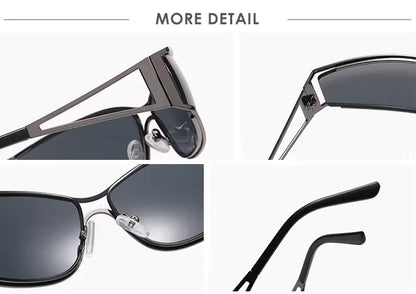 Shield Y2K Metal Sunglasses Pink