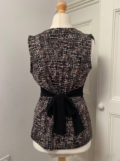 croc print buckle top