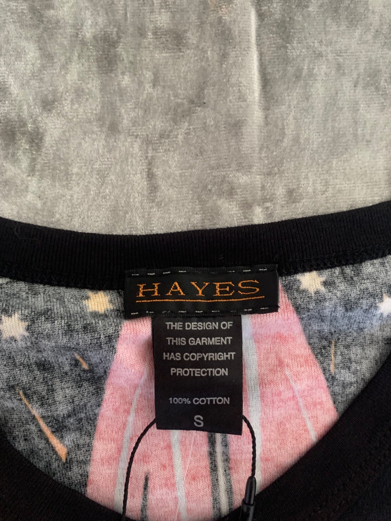 100% cotton vintage hayes graphic top