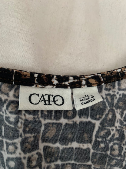 croc print buckle top