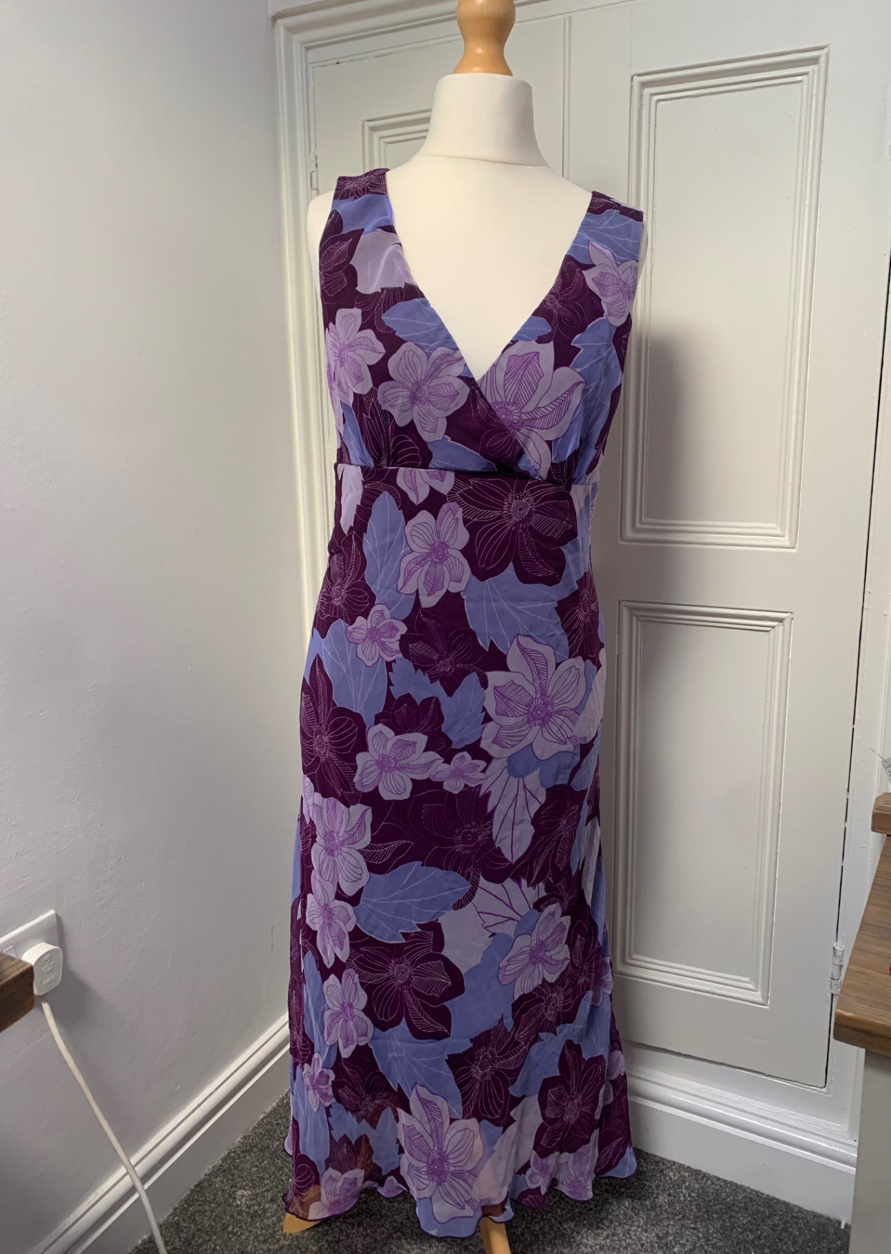 purple floral maxi dress