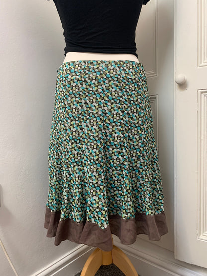 green & blue spotted skirt 