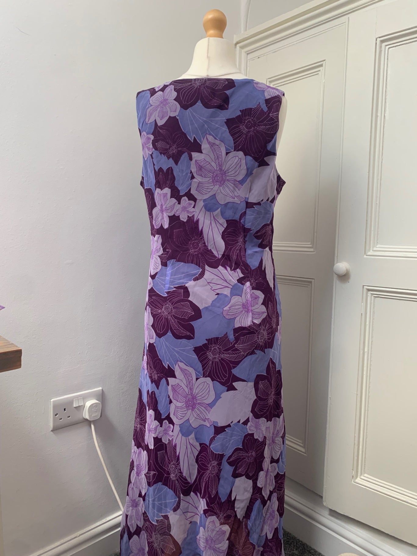 purple floral maxi dress