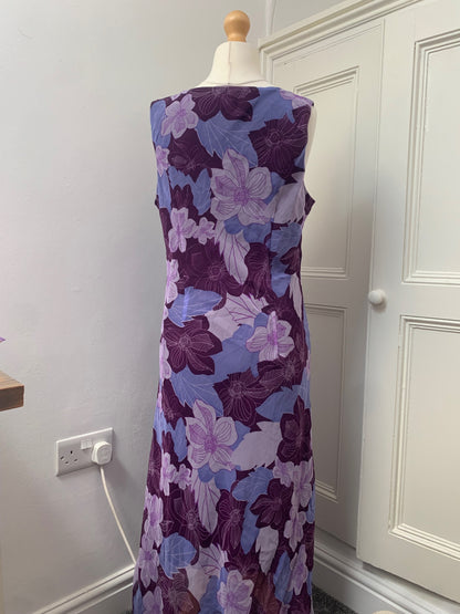 purple floral maxi dress